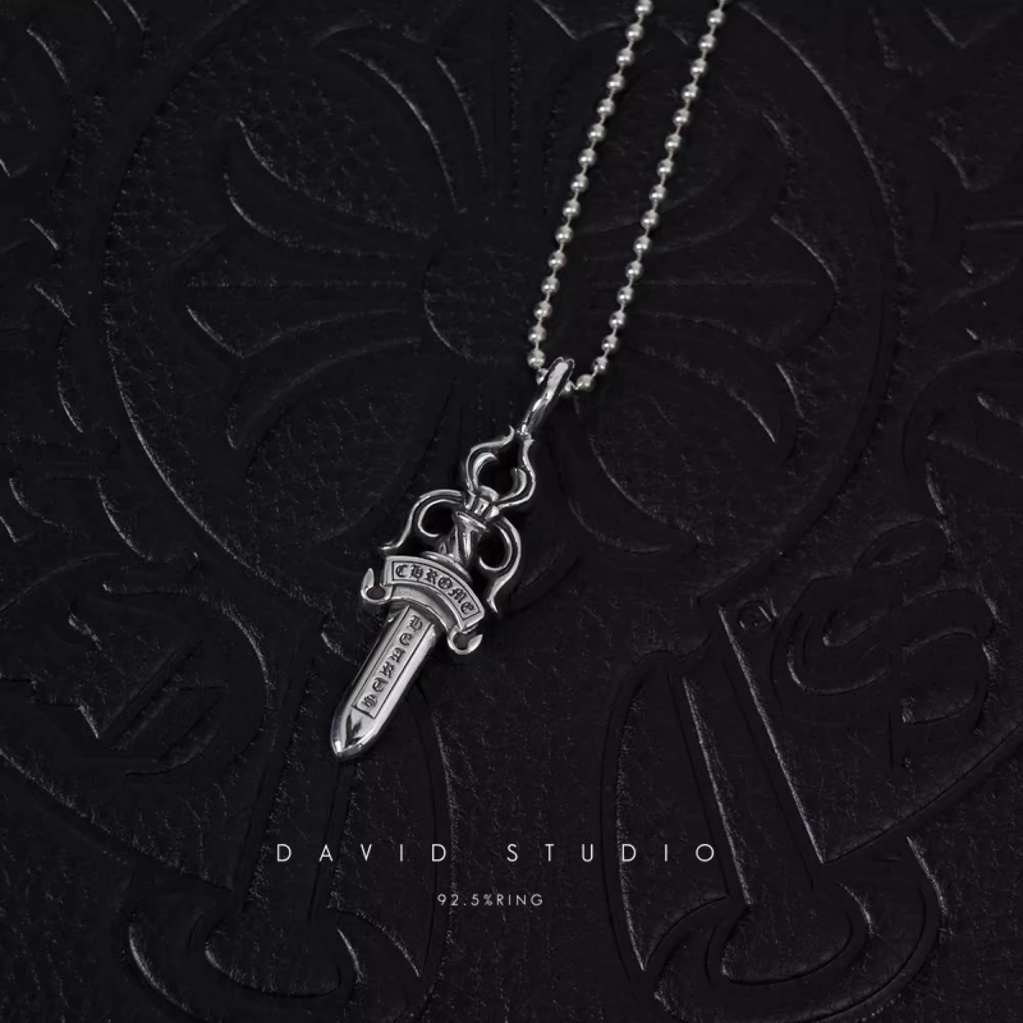 Chrome Hearts Double Dagger Pendant – Ball Chain