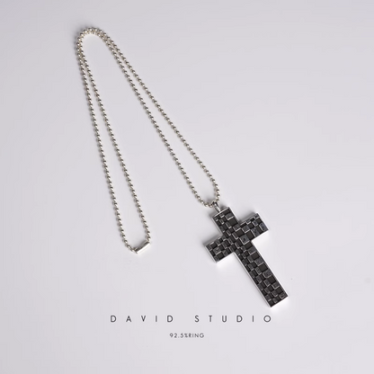 Chrome Hearts Chessboard Cross Pendant – Ball Chain