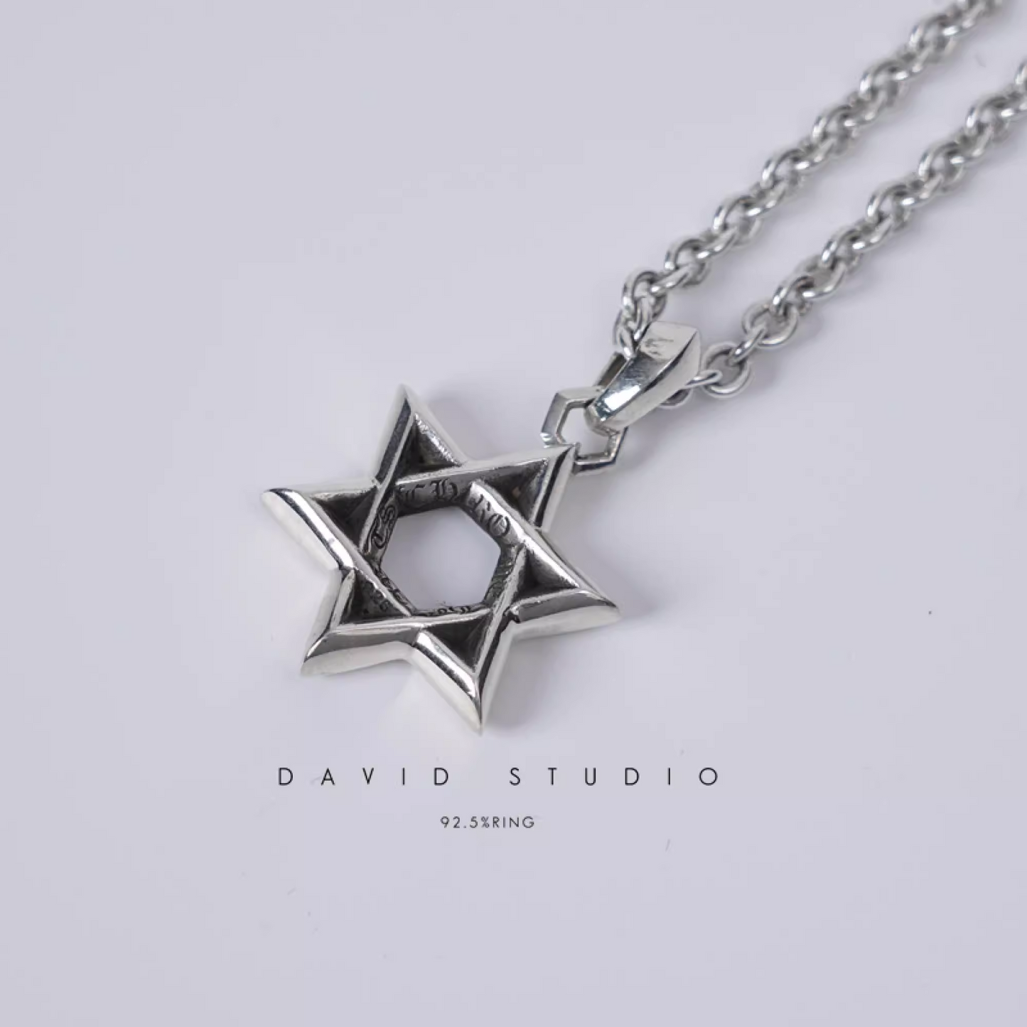 Chrome Hearts Small Star OF David Pendant – Roll Chain