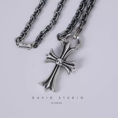 Chrome Hearts Small Cross Pendant With Bail – Paper Chain（Package）