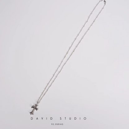 Chrome Hearts Small Cross Charm – Twist Chain