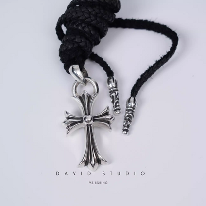 Chrome Hearts Small Cross Pendant With Bail – Leather