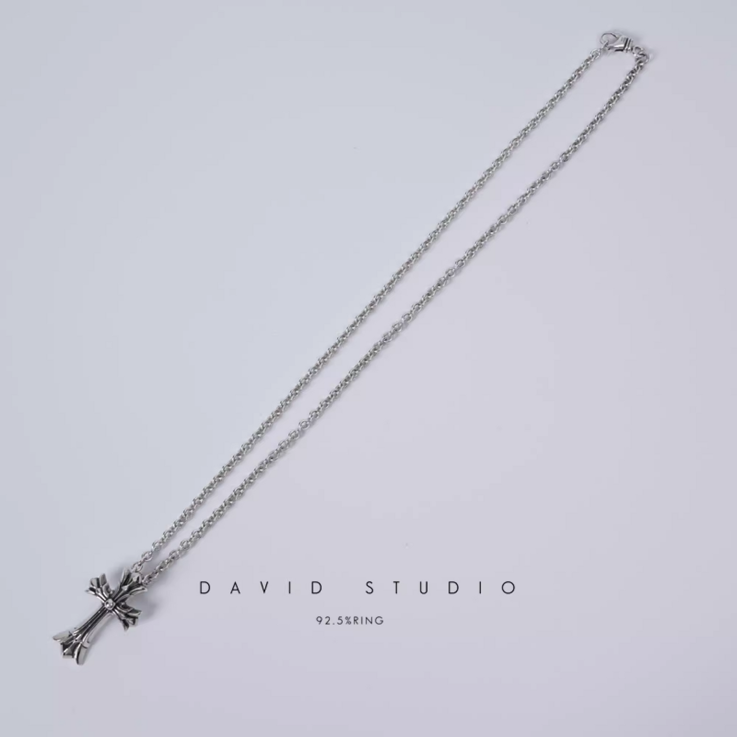 Chrome Hearts Small Double Cross Pendant – Roll Chain