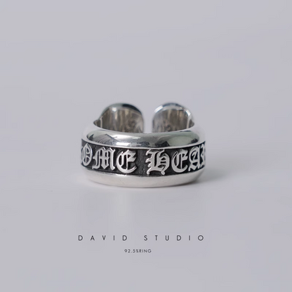 Chrome Hearts Scroll Ring – Small Label Ring