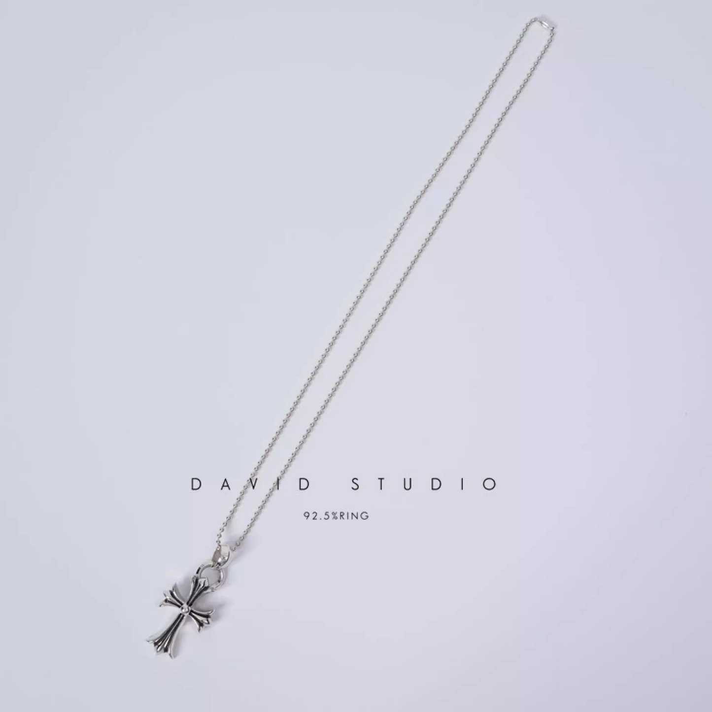 Chrome Hearts Small Cross Pendant With Bail – Ball Chain