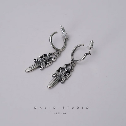 Chrome Hearts Dagger Hoop Earrings