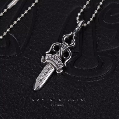 Chrome Hearts Double Dagger Pendant – Ball Chain