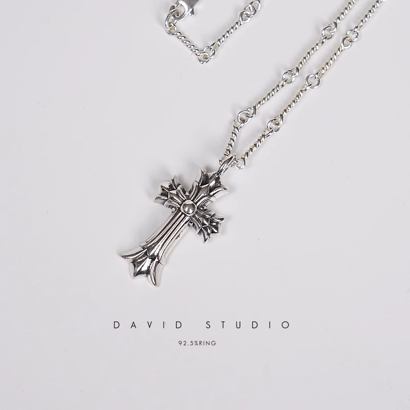 Chrome Hearts Double Cross Charm – Twist Chain