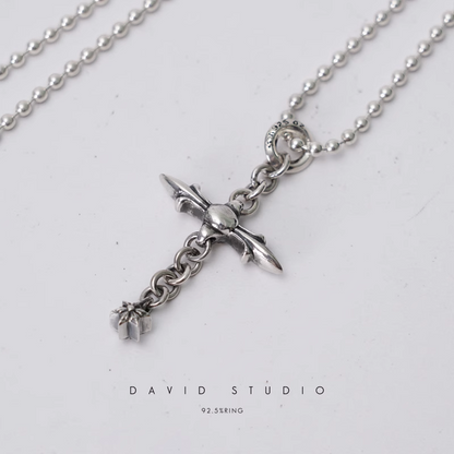 Chrome Hearts Roly Cross Pendant – Ball Chain