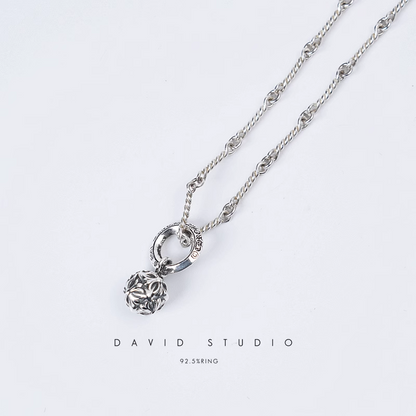 Chrome Hearts Pyramid Plus Ball Charm – Twist Chain