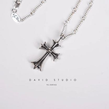 Chrome Hearts Small Cross Charm – Twist Chain