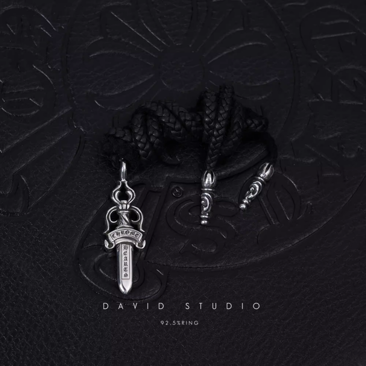 Chrome Hearts Double Dagger Pendant – Leather