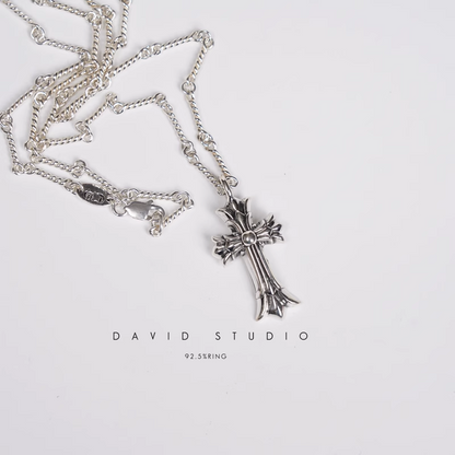 Chrome Hearts Double Cross Charm – Twist Chain