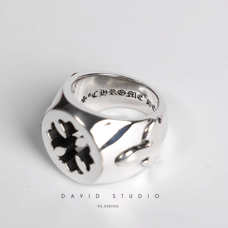 Chrome Hearts CH Plus Double Tail Signet Ring