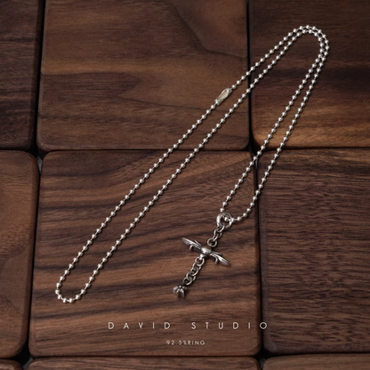 Chrome Hearts Roly Cross Pendant – Ball Chain