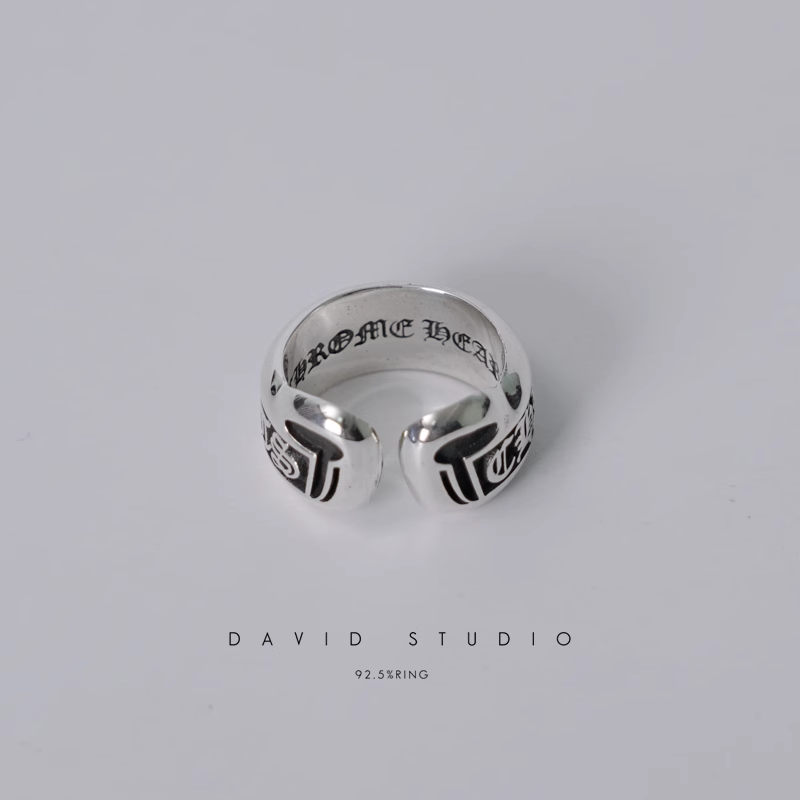 Chrome Hearts Scroll Ring – Small Label Ring