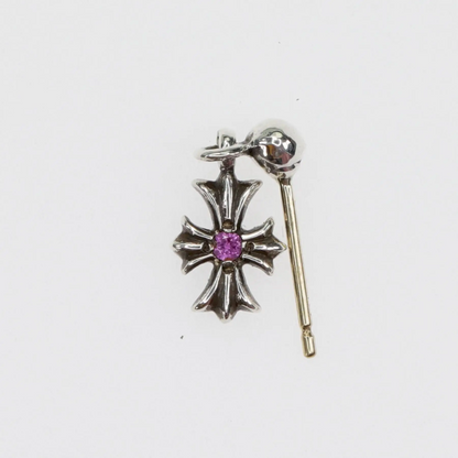 Chrome Hearts TINY E CH Plus Drop Earrings With Diamonds