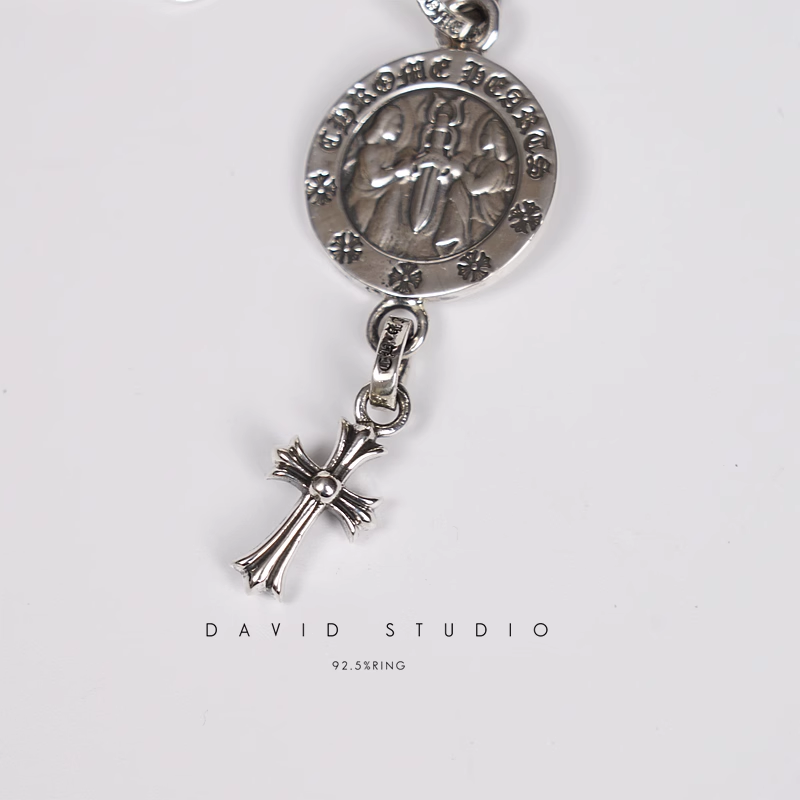 Chrome Hearts Angel Medallion Baby Cross Charm – Twist Chain