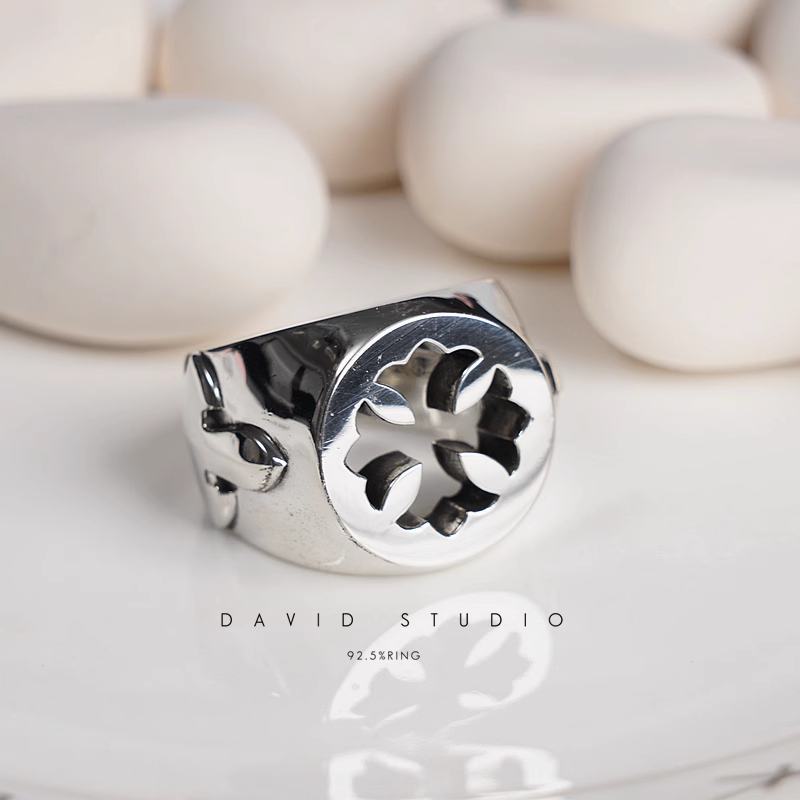 Chrome Hearts CH Plus Double Tail Signet Ring