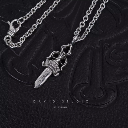 Chrome Hearts Double Dagger Pendant – Roll Chain