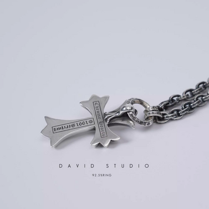 Chrome Hearts Small Cross Pendant With Bail – Paper Chain（Package）