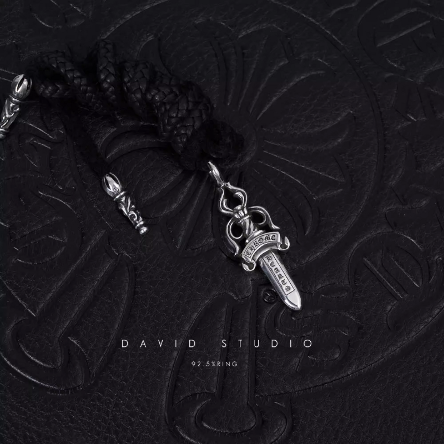 Chrome Hearts Double Dagger Pendant – Leather