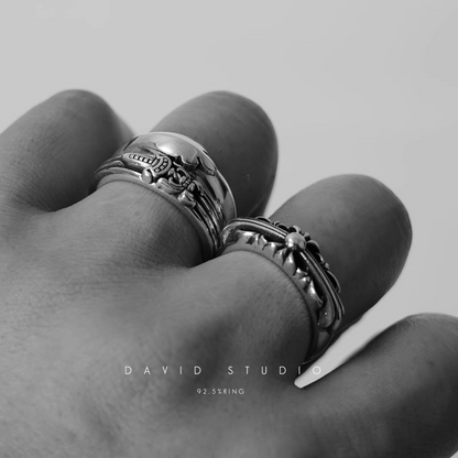 Chrome Hearts Baby Classic Floral Cross/Dagger/Flame Ring