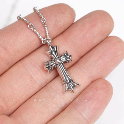 Chrome Hearts Double Cross Charm – Twist Chain