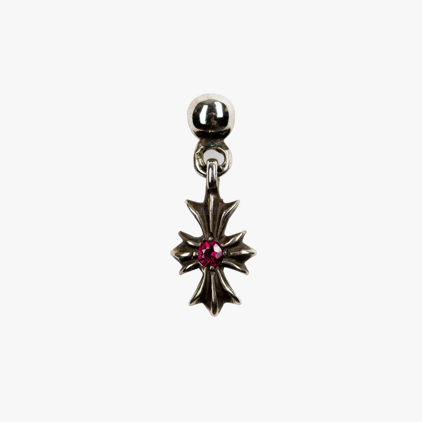 Chrome Hearts TINY E CH Plus Drop Earrings With Diamonds