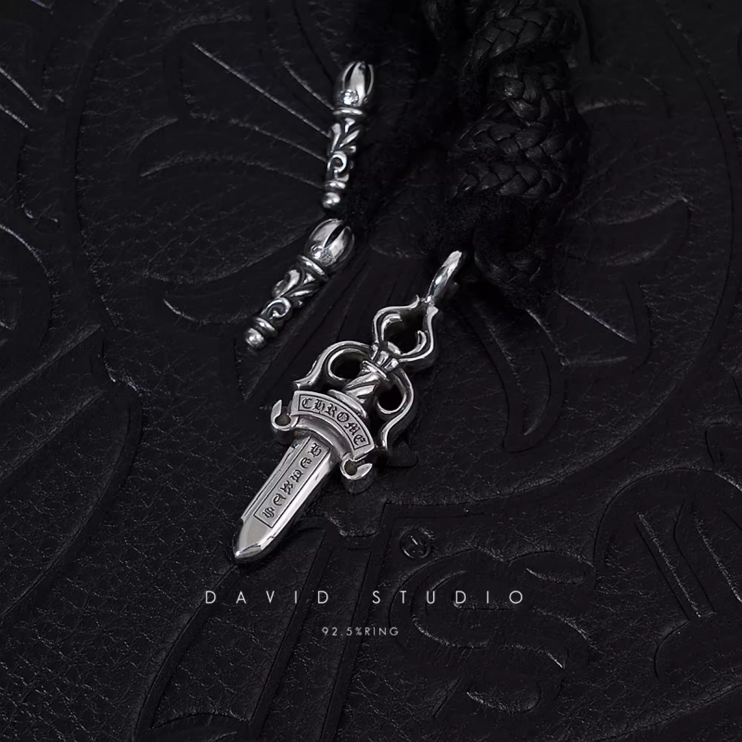 Chrome Hearts Double Dagger Pendant – Leather