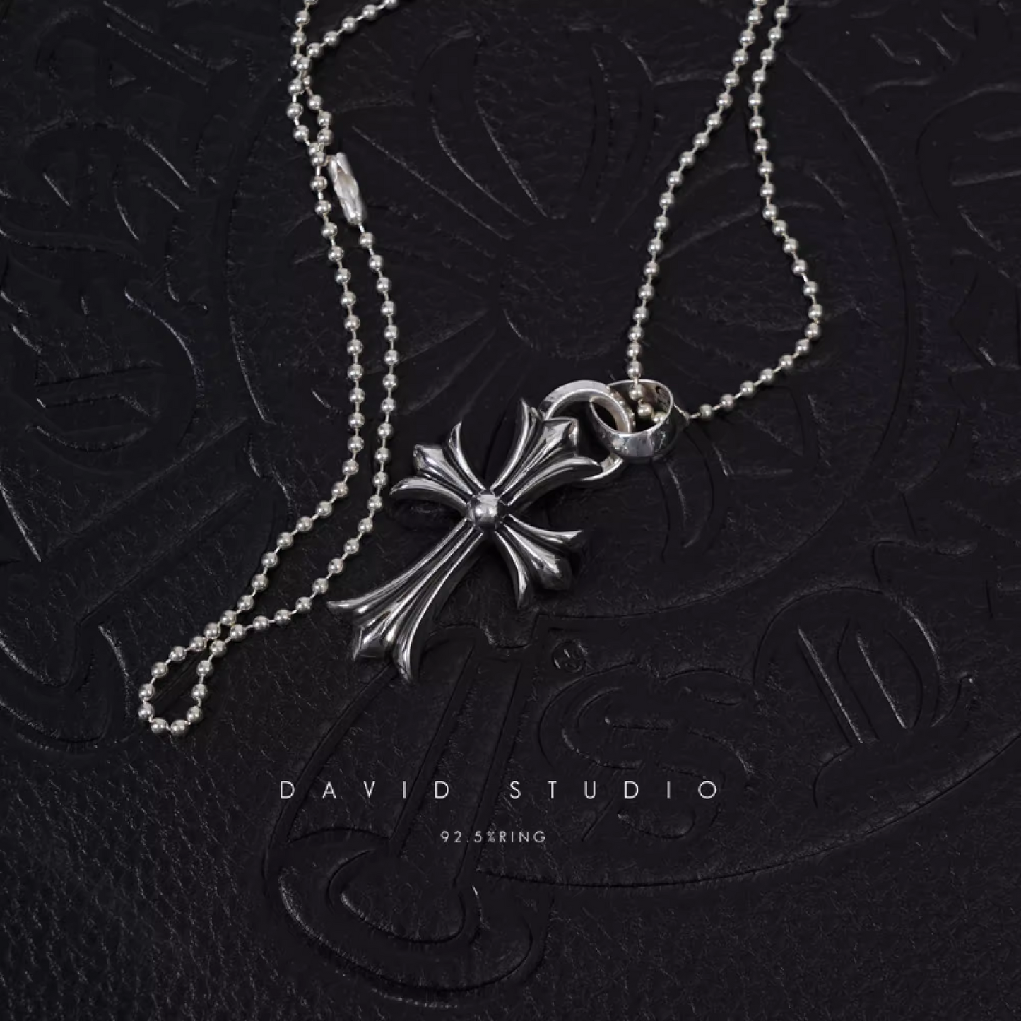 Chrome Hearts Small Cross Pendant With Bail – Ball Chain