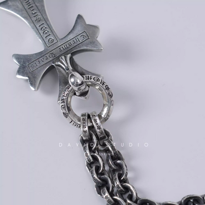 Chrome Hearts Small Cross Pendant With Bail – Paper Chain（Package）