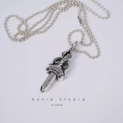 Chrome Hearts Double Dagger Pendant – Ball Chain