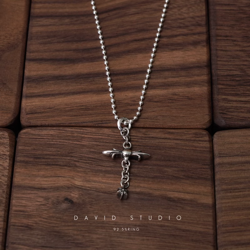 Chrome Hearts Roly Cross Pendant – Ball Chain