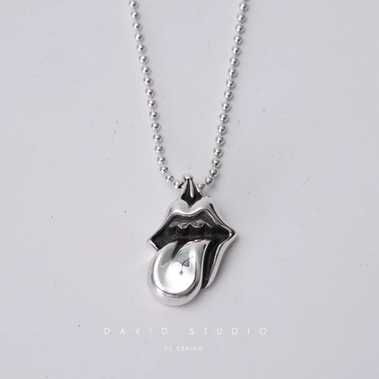 Chrome Hearts Rolling Stones Lip & Tongue Pendant – Ball Chain