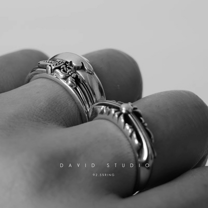 Chrome Hearts Baby Classic Floral Cross/Dagger/Flame Ring