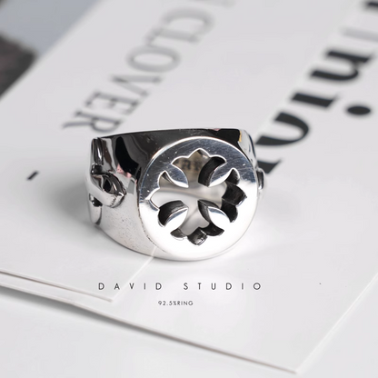 Chrome Hearts CH Plus Double Tail Signet Ring