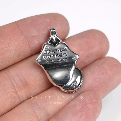 Chrome Hearts Rolling Stones Tongue & LIP Pendant With Diamond