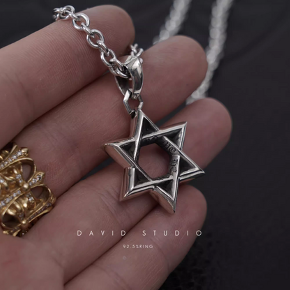 Chrome Hearts Small Star OF David Pendant – Roll Chain