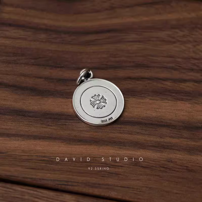 Chrome Hearts Round Angel Medallion Charm