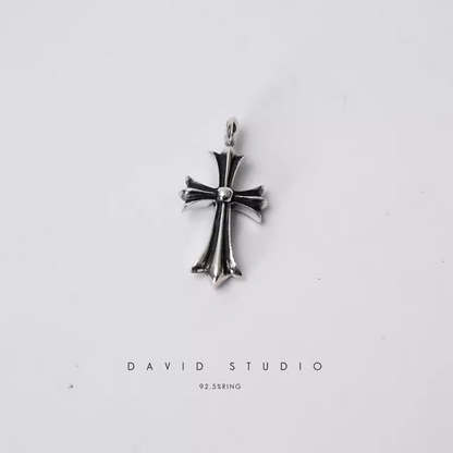 Chrome Hearts Small Cross Charm With Diamonds