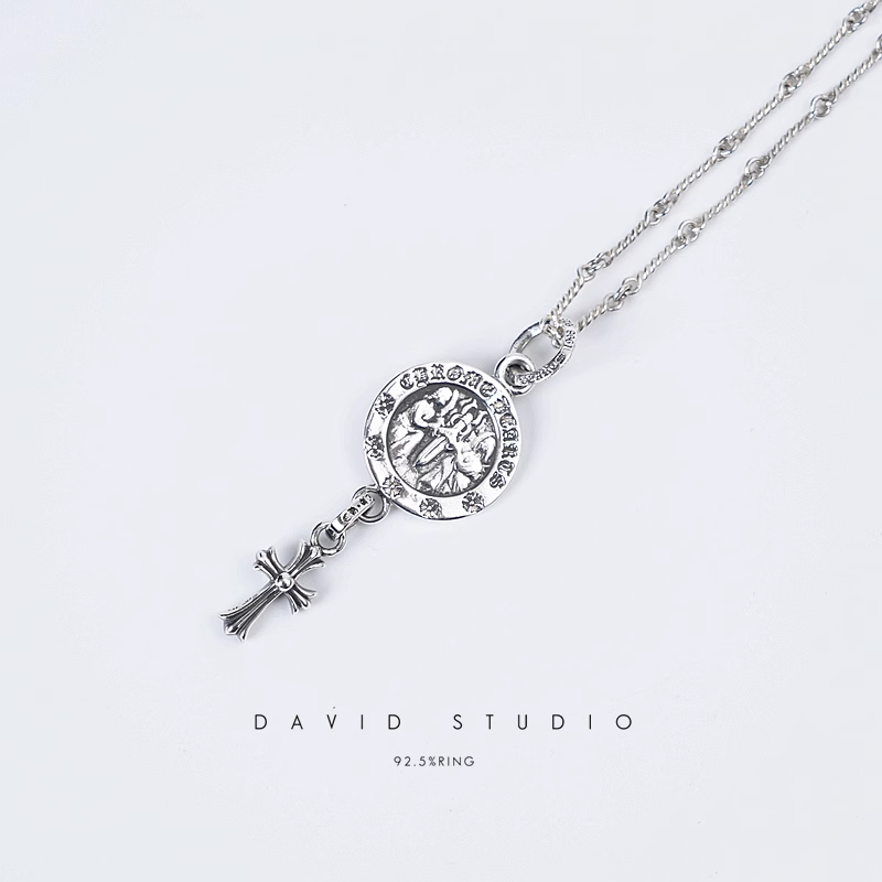 Chrome Hearts Angel Medallion Baby Cross Charm – Twist Chain