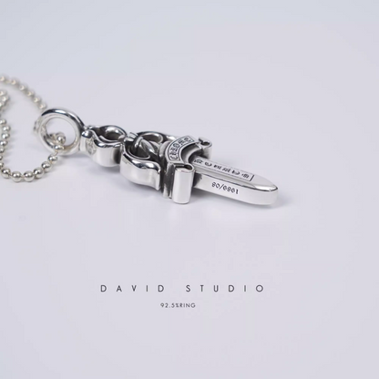 Chrome Hearts Double Dagger Pendant – Ball Chain