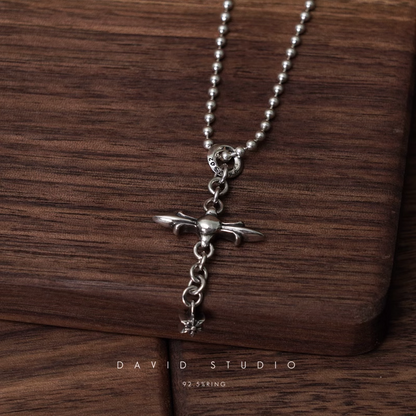 Chrome Hearts Roly Cross Pendant – Ball Chain