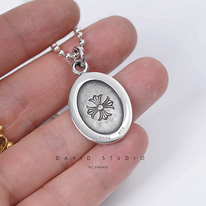 Chrome Hearts Oval Angel Medallion Charm – Ball Chain