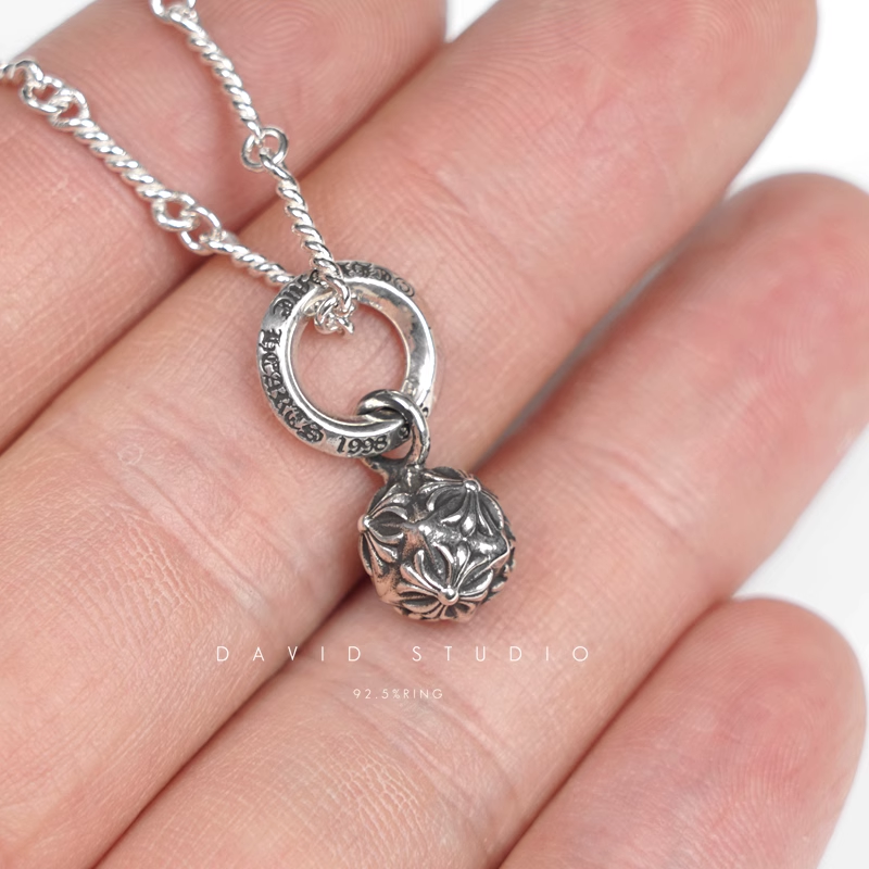 Chrome Hearts Pyramid Plus Ball Charm – Twist Chain