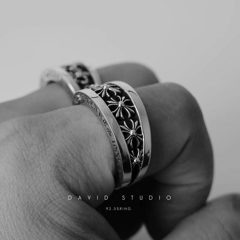 Chrome hearts V-CH Plus/BS Fleur Ring