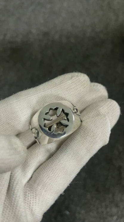 Chrome Hearts CH Plus Double Tail Signet Ring