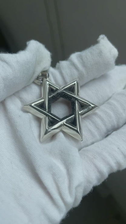 Chrome Hearts Large Star OF David Pendant